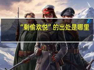 “剩偷欢悦”的出处是哪里