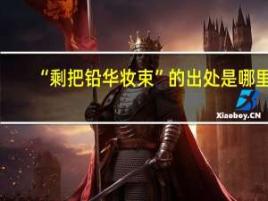 “剩把铅华妆束”的出处是哪里