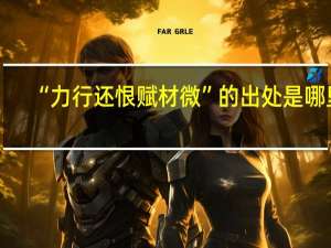 “力行还恨赋材微”的出处是哪里