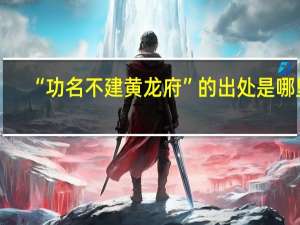 “功名不建黄龙府”的出处是哪里