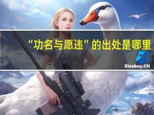 “功名与愿违”的出处是哪里