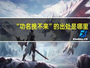 “功名挽不来”的出处是哪里