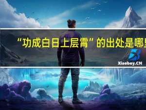 “功成白日上层霄”的出处是哪里