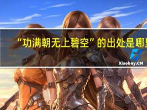“功满朝无上碧空”的出处是哪里