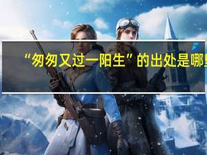 “匆匆又过一阳生”的出处是哪里