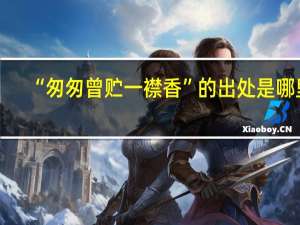 “匆匆曾贮一襟香”的出处是哪里