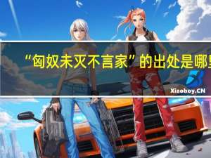 “匈奴未灭不言家”的出处是哪里