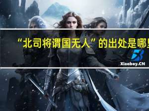 “北司将谓国无人”的出处是哪里