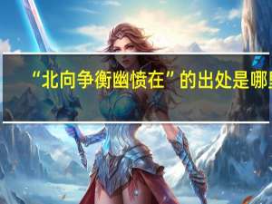 “北向争衡幽愤在”的出处是哪里