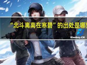 “北斗离离在寒碧”的出处是哪里