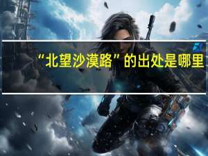 “北望沙漠路”的出处是哪里