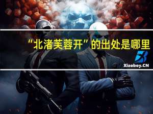 “北渚芙蓉开”的出处是哪里