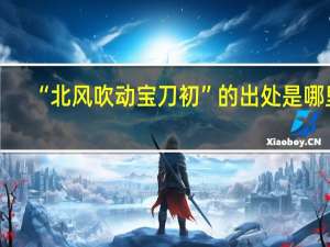 “北风吹动宝刀初”的出处是哪里