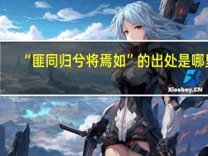 “匪同归兮将焉如”的出处是哪里