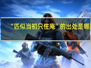 “匹似当初只住庵”的出处是哪里