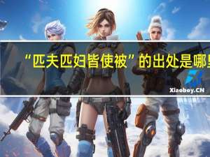 “匹夫匹妇皆使被”的出处是哪里