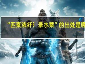“匹素浓纤氵录水萦”的出处是哪里