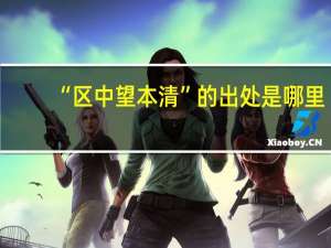 “区中望本清”的出处是哪里