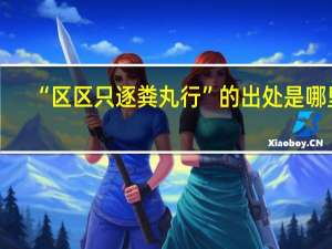 “区区只逐粪丸行”的出处是哪里
