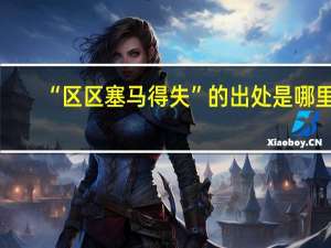 “区区塞马得失”的出处是哪里