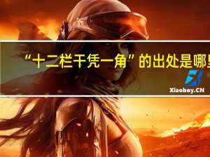 “十二栏干凭一角”的出处是哪里