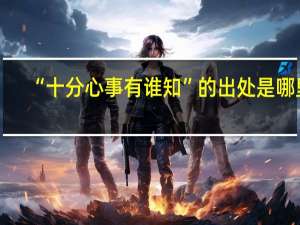 “十分心事有谁知”的出处是哪里