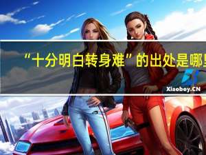 “十分明白转身难”的出处是哪里