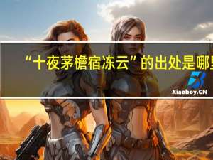 “十夜茅檐宿冻云”的出处是哪里