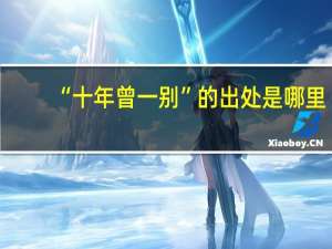 “十年曾一别”的出处是哪里