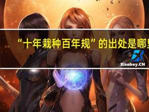 “十年栽种百年规”的出处是哪里