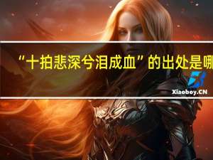 “十拍悲深兮泪成血”的出处是哪里