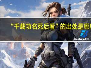 “千载功名死后看”的出处是哪里
