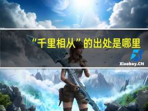 “千里相从”的出处是哪里