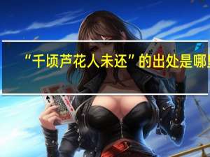 “千顷芦花人未还”的出处是哪里