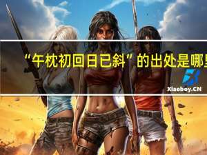 “午枕初回日已斜”的出处是哪里