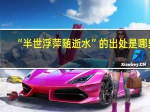 “半世浮萍随逝水”的出处是哪里