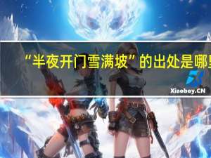 “半夜开门雪满坡”的出处是哪里