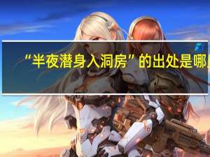 “半夜潜身入洞房”的出处是哪里