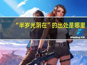 “半岁光阴在”的出处是哪里