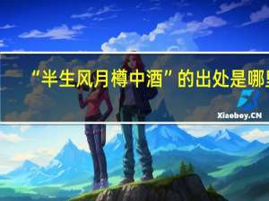 “半生风月樽中酒”的出处是哪里
