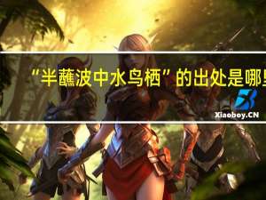 “半蘸波中水鸟栖”的出处是哪里