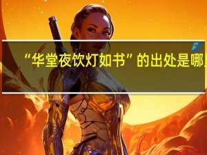 “华堂夜饮灯如书”的出处是哪里
