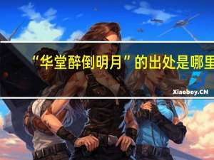 “华堂醉倒明月”的出处是哪里