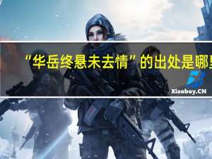 “华岳终悬未去情”的出处是哪里
