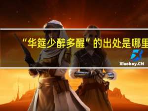 “华筵少醉多醒”的出处是哪里