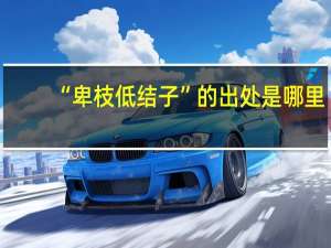 “卑枝低结子”的出处是哪里