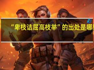 “卑枝诘屈高枝举”的出处是哪里