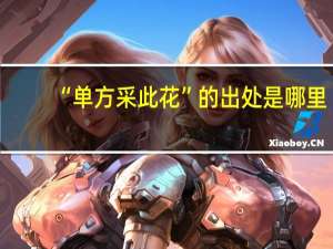 “单方采此花”的出处是哪里