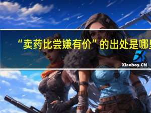 “卖药比尝嫌有价”的出处是哪里