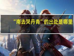 “南去哭丹青”的出处是哪里